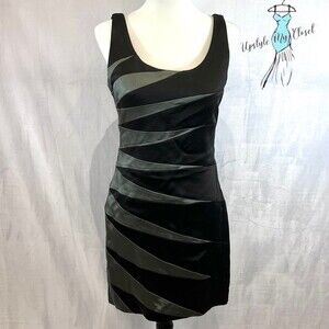 Jax black gunmetal sateen sheath dress size 8